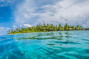 Crystal clear waters in Fiji